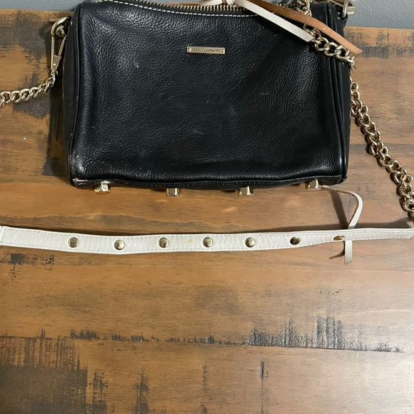 Rebecca Minkoff Mini 5 Zip Leather Crossbody Bag Black One Size Women's - Picture 5 of 14